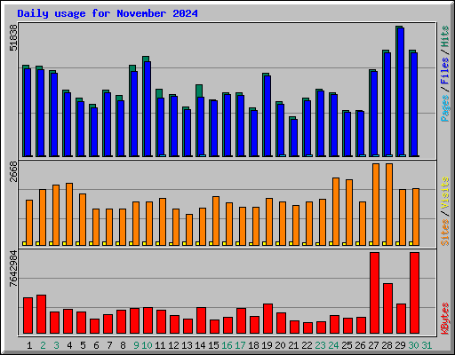 Daily usage for November 2024
