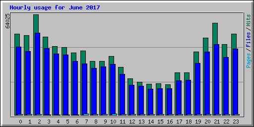 Hourly usage for June 2017