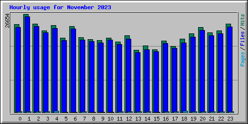 Hourly usage for November 2023