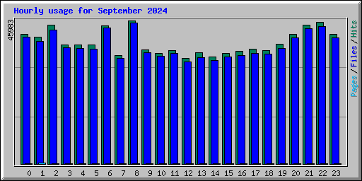 Hourly usage for September 2024