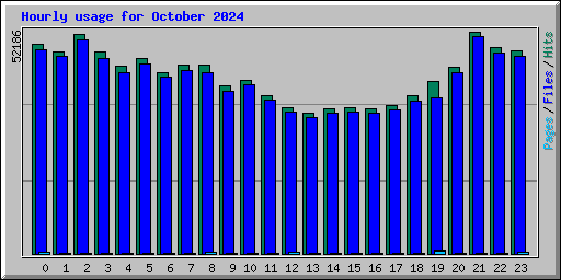 Hourly usage for October 2024