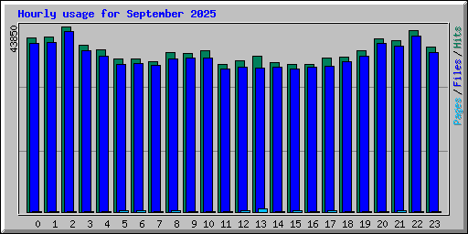 Hourly usage for September 2025