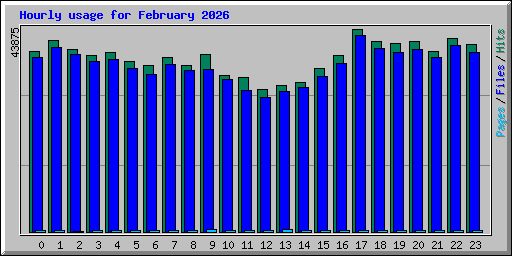 Hourly usage for February 2026