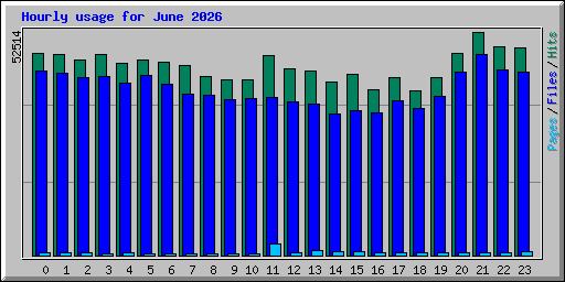 Hourly usage for June 2026