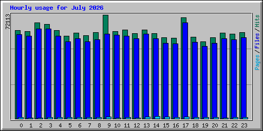 Hourly usage for July 2026