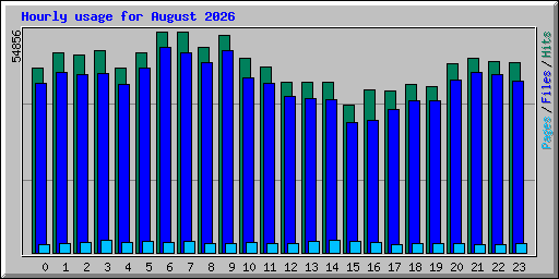Hourly usage for August 2026