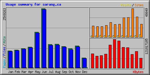 Usage summary for sarang.ca